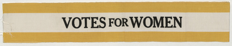 Grosgrain Ribbon Sash, with the term "Vote for Women" printed on both sides, the sash is 4" wide X 45" long.